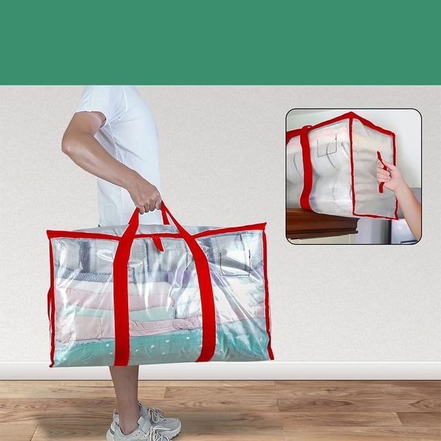 Kcavykas Ventes de Liquidation, Fête du Canada, Saison Ouverte Sac de Rangement pour Couvertures Grande Capacité avec Poignée Portable Pliable Multifonctionnel Organisateur de Vêtements
