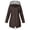 Coffee, variant on Pisexur Women's Plus Size Winter Raincoats Waterproof Rain Jacket Lightweight Active Outdoor Hooded Trench Coats Zip Up Windbreaker
