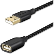 Fasgear USB 2.0 Extension Cable 10ft, a Male to a Female USB Extension Lead for Charging and Syncing - USB Extender for Printers |Cameras|Mouse|Keyboards & Other Computer Accessories(3m,Black)