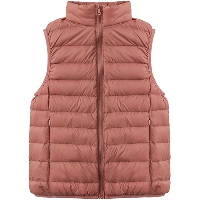 LinYooLi Women's Ultra Light Short Down Vest Quilted Puffer Down Vest for Fall Winter