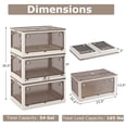 thumbnail image 3 of Costway Lot de 3 Bacs de Rangement Empilables avec Couvercles 54 Gallons Boîte de Rangement Pliable en Plastique, 3 of 10