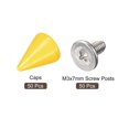 thumbnail image 3 of Unique Bargains 50 Sets Cone Spikes Studs 7x10mm Studs and Spike Screw Back Rivet Yellow, 3 of 4