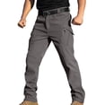 thumbnail image 1 of yardsong Pantalon Cargo Tactique pour Homme Résistant à l'Eau Doublé en Molleton Pantalon de Ski Neige Randonnée Pantalon de Travail Extérieur Multi-Poches Sans Ceinture Gris,P, 1 of 9
