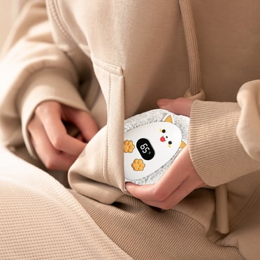 EGNMCR Appareils de Cuisine pour Nouvelle Maison, Accesorios Para la Cocina, Nouveau Chauffe-Mains d'Hiver Rechargeable Mini Portable Chauffe-Mains Affichage Numérique Chauffage à Trois Vitesses Chauffe-Mains en Peluche Chauffe-Mains