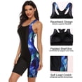 thumbnail image 2 of Charmo Womens Boyleg Unitard Swimsuits Racerback Athletic One Piece Bathing Suits, 2 of 6