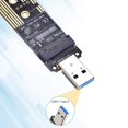 thumbnail image 2 of M.2 NVME USB 3.1 Adapter, M-Key M.2 NGFF NVME to USB Card Reader USB 3.1 Gen 2 Bridge Chip with 10 Gbps High Performance, Compatible with Samsung 950/960/970 Evo/Pro or Other M.2 SSDs with PCI-E Type, 2 of 5