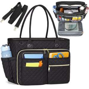RAINSMORE Teacher Sac à dos 17.3 inch Sac ordinateur portable pour les femmes travail ordinateur portable sac d'infirmier de poche professionnel Messenger avec mallette de poche isolée