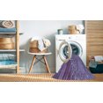 thumbnail image 2 of Ahgly Company Tapis d'Intérieur Lavable à la Machine, Carré, Transitionnel, Violet Mimosa Violet, Tapis de Zone, 7 Pieds Carré, 2 of 7