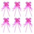 thumbnail image 1 of Unique Bargains 3.3inch Pull Bows Gift Wrapping Pull Bow Heart Pattern Baskets Present Bows Ribbon Rose Red 100 Pcs, 1 of 6