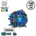 thumbnail image 2 of Novelty Lights 50ft 100 LED Coaxial Christmas Mini Lights, Multicolor, 2 of 9