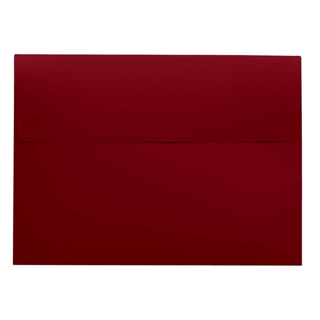 Darling Souvenir Invitation Envelopes, Straight-Flap, 5 1/4 x 7 1/4, Maroon, 25 Count