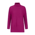 thumbnail image 3 of Timegard Sweaters for Women High Neck Long Sleeve Split Oversized Pullover Fall Winter Loose Knit Tops, 3 of 5