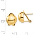 thumbnail image 2 of 14k Omega Clip 12mm Boucles d'Oreilles Demi-Boule H921, 2 of 2