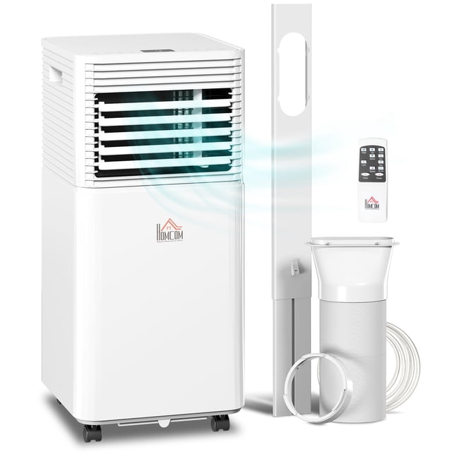 HOMCOM 10,000 BTU Air Conditioner, Quiet AC Unit with Remote Control, White