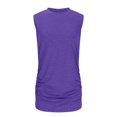 thumbnail image 4 of Timegard Débardeurs pour Femmes Col Rond Fente Latérale Confortable Été Ajusté Décontracté Sans Manches Longs Hauts Blouse, 4 of 7