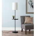 thumbnail image 5 of Mainstays 62 inch Matte Black Base with Faux wood tray table Floor Lamp, 5 of 5