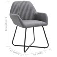 thumbnail image 4 of vidaXL Dining Chairs 2 pcs Dark Grey Fabric, 4 of 5