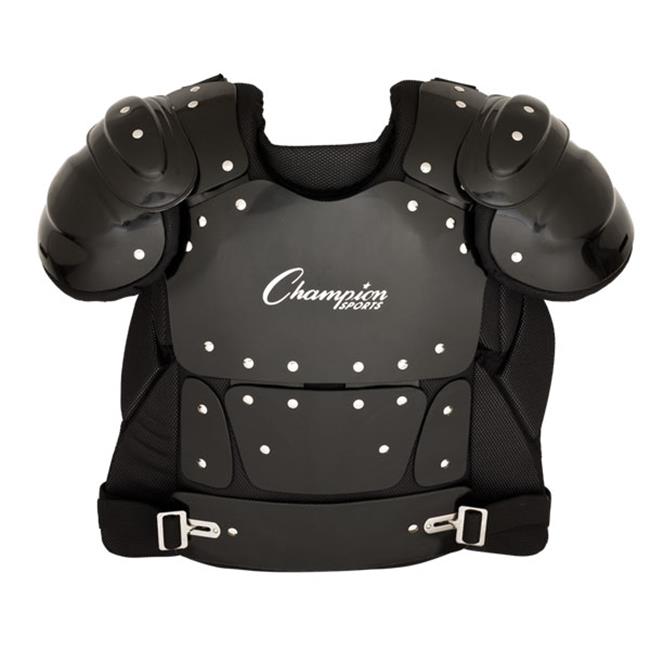 Champion Sports  13 in. Outside Plastic Shield Professional Umpire Chest Protector, Black