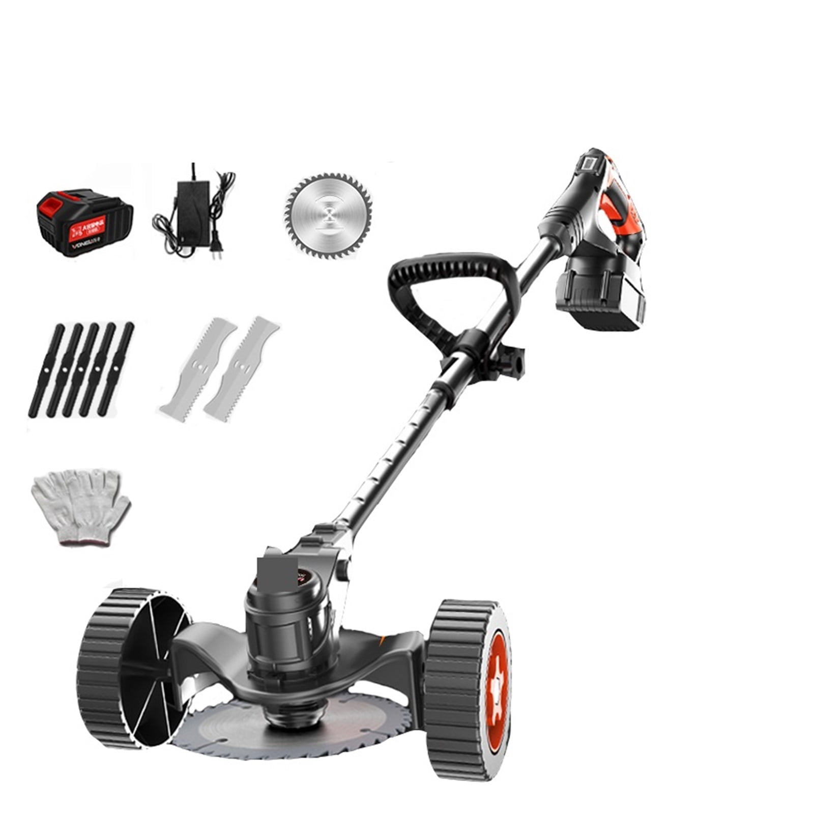 Electric Lawn Mower 1880W Cordless Grass Trimmer Length Adjustable Cutter Household Garden Tools With Lithium Battery ,Easy to Use