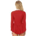 thumbnail image 2 of YiZYiF Costume de Serveuse pour Femme, Robe à Volants à Manches Longues, Tenue de Danse, Rouge G, 2 of 7