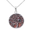 thumbnail image 1 of Colliers & Pendentifs Arbre de Vie Creux Argent Ancien Rond Femmes Hommes, 1 of 6
