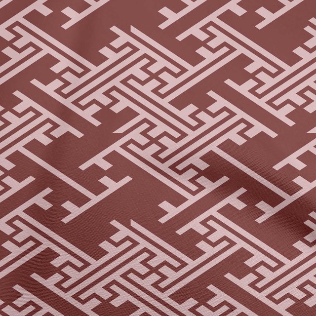 oneOone Viscose Chiffon Maroon Fabric Geometric Sewing Craft Projects Fabric Prints By Yard 42 Inch Wide