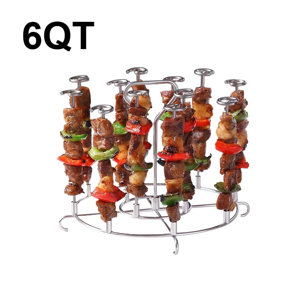 EASTIN Air Fryer Grill  8 Qt 15 Skewers Stand  Vertical Grill  for BBQ  Wings  Sausages  Party  Camp