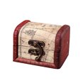 thumbnail image 2 of Vintage Wood Jewelry Box with Mini Metal Lock, Wooden Treasure Box for Storing Jewelry Pearl Bracelet Earrings Necklace Brooch, Jewelry Boxes for Home Travel Decoration with Space-Saving, 2 of 5