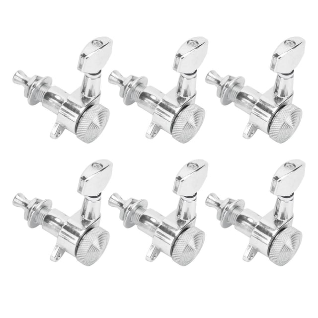 Guitar Machine Head, 6 String Tuner Head Guitar Tuning Keys Silver With Screws For Most Guitars For Replacing Old And Damaged Parst 6 Right Peg Set,6 Left Peg Set,3 Left And 3