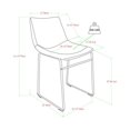 thumbnail image 4 of Walker Edison Faux Leather Dining Chairs, Grey (Set of 2), 4 of 4