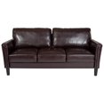 thumbnail image 2 of Bari Upholstered Sofa in Brown Leather, 2 of 5