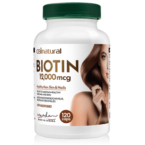 Biotin 12,000mcg, 120 Vegan Capsules, 4-Month Supply