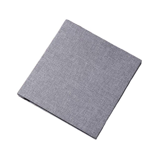 Yingyy 16 Inch Linen DIY Photo Album Photos Books 20 Pages Simple Style Sticky Film Handcraft Pictures Memory Book for Travel Gray/Black page