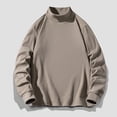 thumbnail image 2 of Timegard Fall Tops for Men High Neck Thermal Underwear Solid Color Comfy Pullover Casual Long Sleeve Tops, 2 of 7
