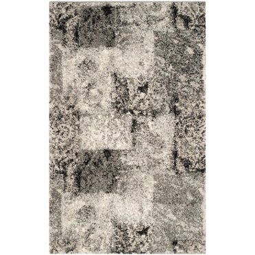 Safavieh Retro 2'3" X 7' Power Loomed Rug in Cream and Gray