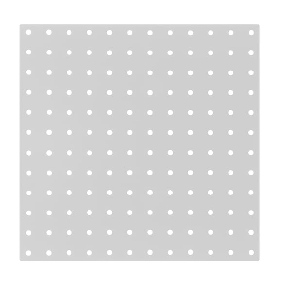 Minkissy 1 Set White Iron Pegboard Panel for Tool Organization 12X12X0.5in