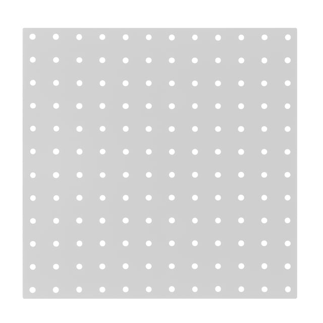 Minkissy 1 Set White Iron Pegboard Panel for Tool Organization 12X12X0.5in