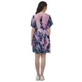 thumbnail image 4 of Moomaya Moss Georgette Bell Sleeves Short A-Line Printed Summer Dress For Women, 4 of 4