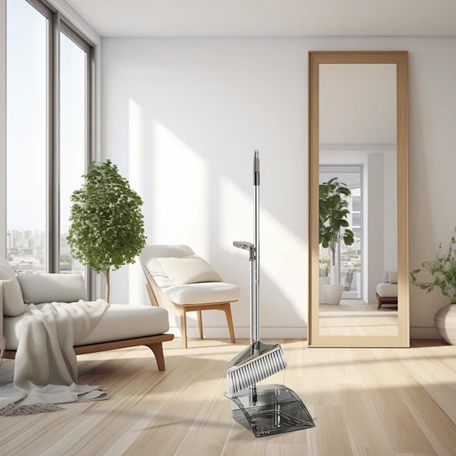 Dvkptbk Broom and Dustpan Transparent Sweeping Set Household Sweeping Dustpan Combination Sweeping Artifact Sweeping Hair- Plastic Set Two-Piece Combination Furniture Home Mopping