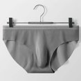 thumbnail image 1 of RXIRUCGD Mens Underwear Men's Solid Color Ice Silk Seamless One Piece Briefs, 1 of 3