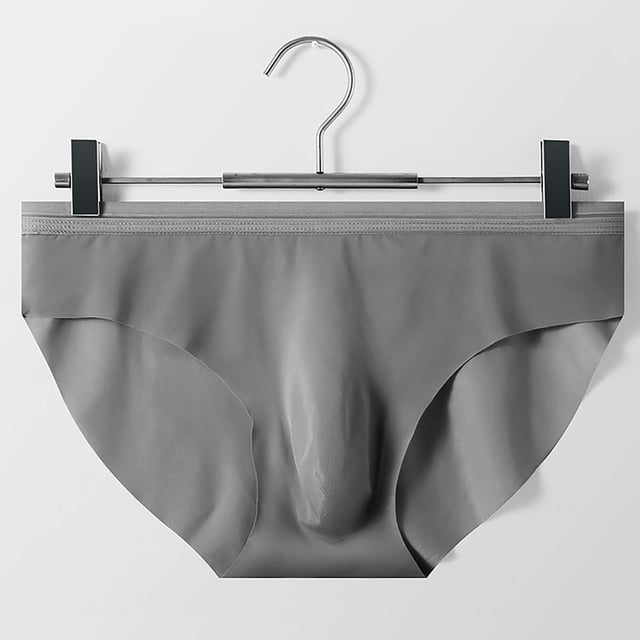 RXIRUCGD Mens Underwear Men's Solid Color Ice Silk Seamless One Piece Briefs
