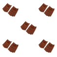 thumbnail image 2 of Dalazy Vintage Retro PU Leather Men s Fingerless Driving Cycling Gloves Brown Button L 5Set, 2 of 6