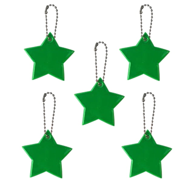 Dvkptbk The Reflector 5 Pcs Pendentif Réfléchissant Extérieur Forme Étoile Réfléchissant Adapté pour Sac à Dos Vélo Marche Course Équipement de Voyage