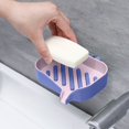 thumbnail image 2 of Qocolhg Deals of The Day! Double Layer Soap Box Non Perforated Wall Mounted Household Bathroom Drains Rack Bathroom Minimalistly Soap Box Free Installation Back Sticker, Christmas Birthday Gifts, 2 of 6