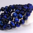 thumbnail image 2 of Bracelet Extensible Unisexe en Perles Rondes 8 mm en Oeil de Tigre Bleu Teint, 2 of 2