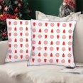 thumbnail image 3 of Housses de Coussin de Noël 18X18 Ensemble de 2 Housses de Coussin de Noël 18X18 Pouces Ensemble de 2 Coussins Décoratifs Rouges pour Arbre de Noël Décoration de Noël d'Hiver pour Canapé de Maison, 3 of 6