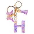 thumbnail image 2 of TopLLC Tools&Home Improvement Initial Letter Keychains For Women Tassel Purple Cute Car Keychain For Wallet Backpack Bag A chopper, 2 of 4