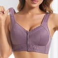 thumbnail image 2 of MIASHUI Bras for Women Front Side Buckle Lace Edge without Steel Ring Movement Seamless Gathering Adjustment Yoga Sleep Large Bra, 2 of 9