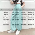 thumbnail image 3 of Lantern Pants for Girls, Loose Fit Ice Silk Sports Pants with Drawstring Waist, Mosquito-Proof, Breathable Polyester, Mid-Size 150 cm, Summer Long Pants, 3 of 3