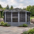 thumbnail image 1 of Gazebo Penguin Florence Solarium 12 Pi x 12 Pi Toit De Polycarbonate En Ardoise, 1 of 13